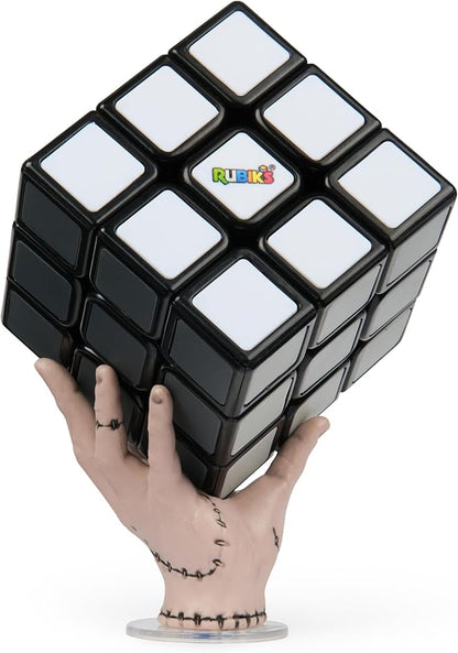 Rubik’s Cube, Wednesday Cube, Greyscale Wednesday Collectible & Desk Décor, Problem-Solving Brain Teaser, Color-Matching Puzzle, Fidget Toy & Sensory Puzzle for Adults, Teens & Kids, for Ages 8 & Up
