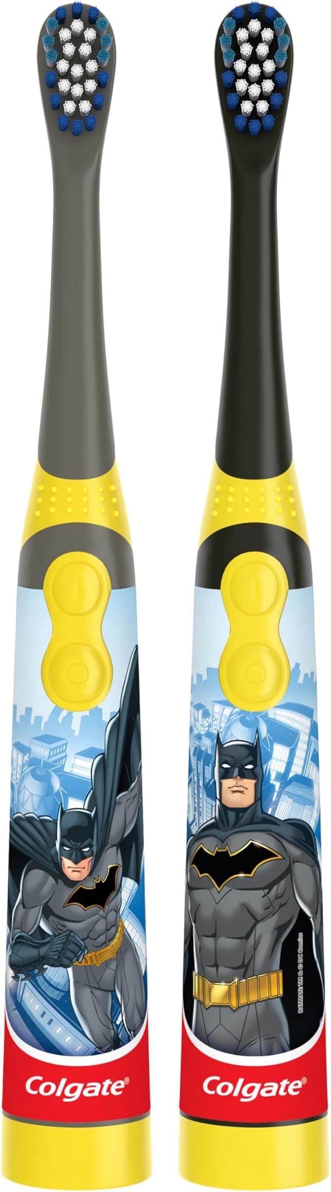 Colgate Kids Battery Powered Toothbrush, Batman, Extra Soft Toothbrush, Ages 3 and Up, 1 Pack , Colors May Vary