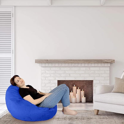 Bean Bag Stuffed Animal Storage Or Cover | No Filler | Extra Large | for Adults Or Kids | Double Stitched | Durable Zipper | Premium Microsuede