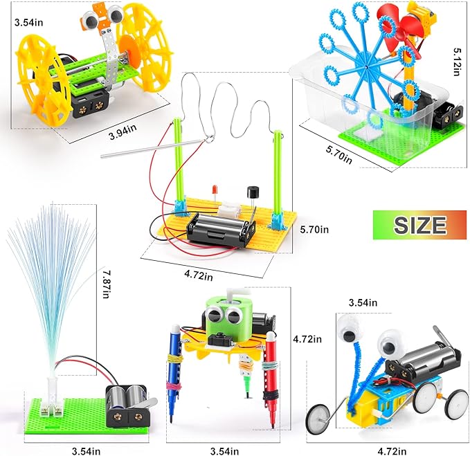 STEM Robotics Science Kits for Kids Age 8-12 8-10, STEM Toys for Boys Girls 6-8, Build Robot Building Kit Science Experiments Engineering Projects STEAM Activities Gifts 6 7 8 Year Old Boy Toys Crafts