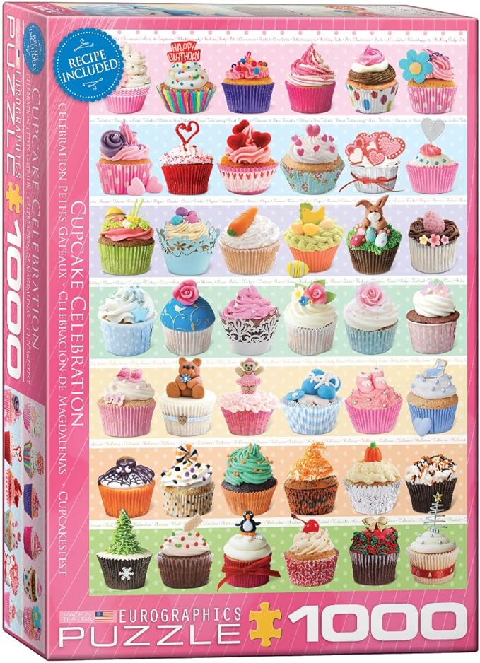 EuroGraphics Cupcake Celebration Puzzle (1000-Piece), Model Number: 6000-0586