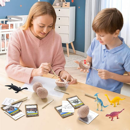 DoDoMagxanadu Dinosaur Eggs,12 Dino Eggs Dig Excavation Kit Dinosaur Toys for Boys, Science STEM Dinosaur Party Favors Easter Basket Stuffers for Boys & Girls Ages 3-5 4-7 5-7+