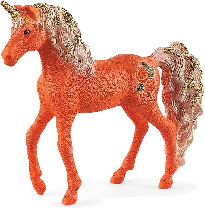 Schleich bayala, Unicorn Gifts for Girls and Boys Ages 5-12, 6-Piece Set, Collectible Unicorn Foal Toys, Fruit & Gold Unicorn Foals