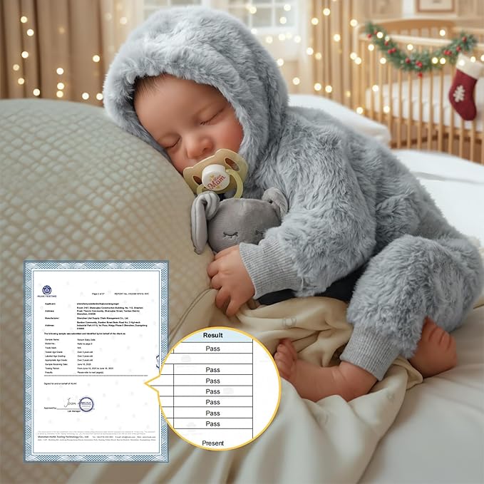 BABESIDE Lifelike Reborn Baby Dolls Boys - 17-Inch Real Baby Feeling Realistic-Newborn Baby Doll Full Body Vinyl Real Life Baby Dolls with Toy & Gift Box for Kids Age 3+