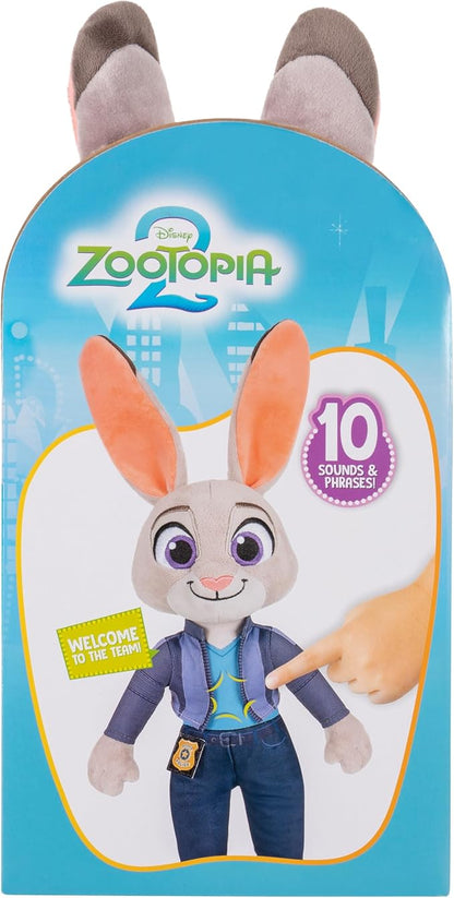 Disney’s Zootopia 2 14” Feature Plush Judy Hopps - 10+ Sounds and Phrases - Plush Toys for Kids and Preschoolers - Suitable for Ages 3 +