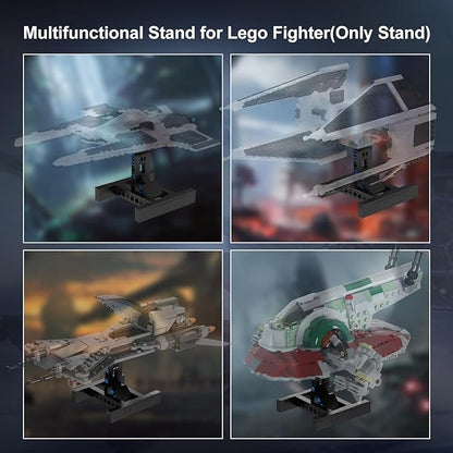 (2 Pack) Display for Lego X-Wing Fighter 75301 Building Kits, Bracket for Lego Mando N-1 Fighter 75325, Multifunctional Stand for Lego TIE Bomber 75347