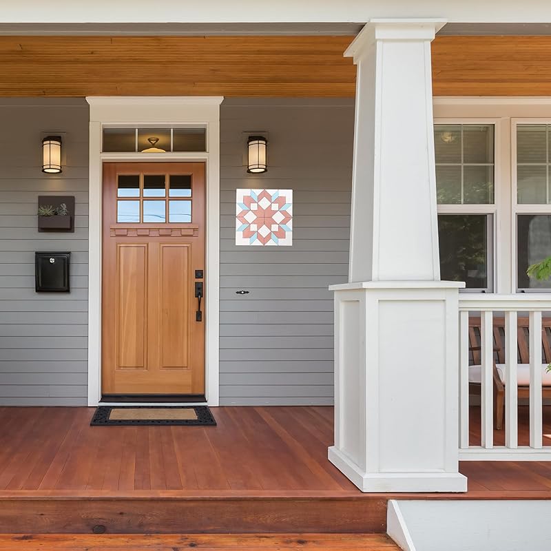 Floral Wooden Barn Quilt Kit Patterns DIY Craft Kits for Adults to Paint, Barn Quilts Sign Block Painting Kit for Party AVTRBoutique (15 inches, Diamond Flower)