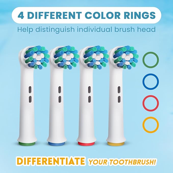 Replacement Toothbrush Heads Compatible with Oral B Braun 12 Pcs Professional Electric Toothbrush Heads Brush Heads Replacement for Heads Refill Pro 500/1000/1500/3000/3757/5000/7000/7500/8000