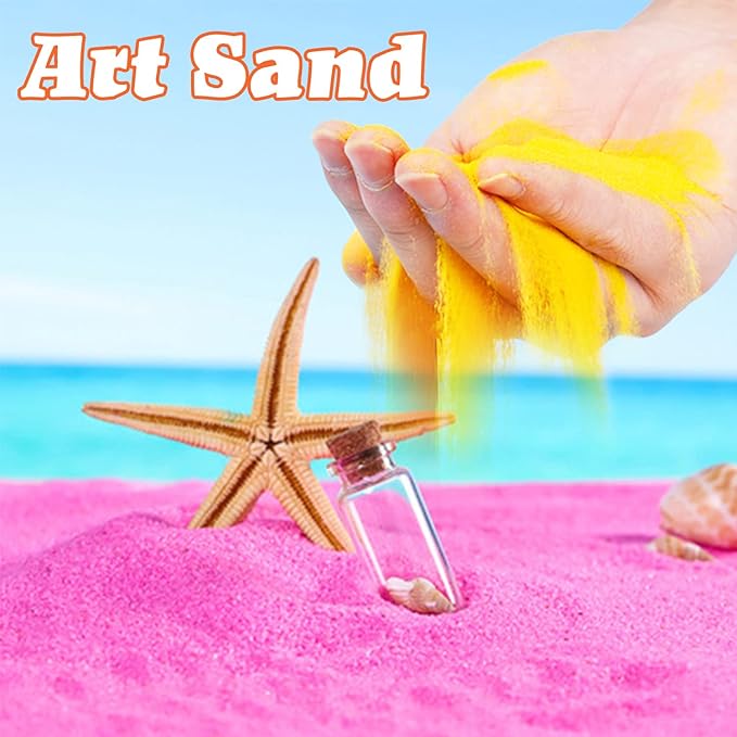 Guuozzli 36 PCS Art Sand Kit, DIY Scenic Sand Painting & Wedding Decoration Bottles