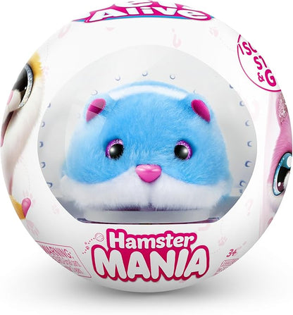 Pets Alive Hamstermania (Blue) by ZURU Hamster, Electronic Pet, 20+ Sounds Interactive, Hamster Ball Toy for Girls and Children