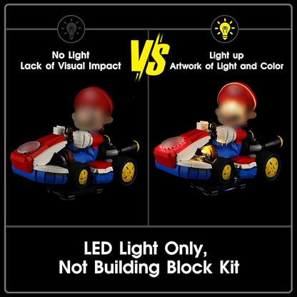 LED Light for Lego 72037 Mario Kart Mario & Standard Kart Set, Light Kit Compatible with Lego 72037 Building Blocks Model, Not Included The Model Set