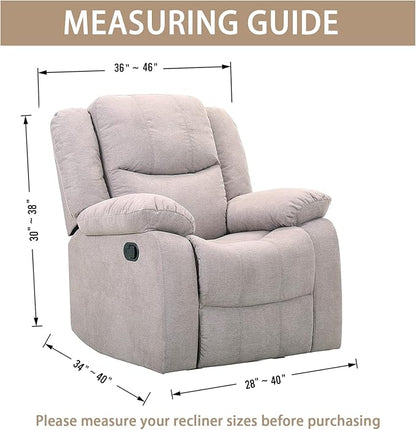 JIVINER Oversized Recliner Chair Covers 4 Piece Stretch Lazy Boy Recliner Sofa Slipcover Jacquard Large Recliner Covers with Elastic Bottom Soft Furniture Protector (XL Recliner,Navy Blue)