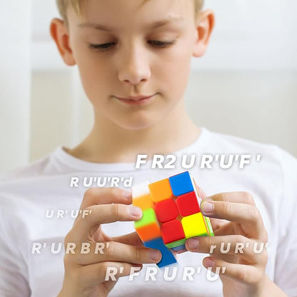 D-FantiX Magnetic Speed Cube 3x3x3, Professional Stickerless Smooth Magic Cube with Strong Magnets, Adult Brain Teaser Fidget Toys, Birthday Gifts for Kids 5-8-12, Teen Girl Boy Easter Basket Stuffers