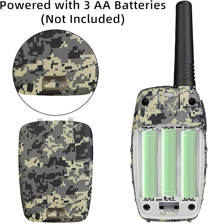 Retevis RT628 Kids Walkie Talkies,Army Toys for 6-12 Year Old Boys Girls,FRS Walky Talky with Key Lock,Gift for Outdoor Adventure Camping Hunt Trip(2 Pack,Camo)