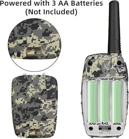 Retevis RT628 Kids Walkie Talkies,Army Toys for 6-12 Year Old Boys Girls,FRS Walky Talky with Key Lock,Gift for Outdoor Adventure Camping Hunt Trip(2 Pack,Camo)