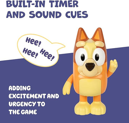 Bluey Game Hide and Seek Electronic Bingo Figure, Articulated, Musical Kids Figurines with Dance Mode, Interactive Toddler Figurine Toys for Ages 3+