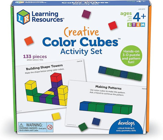 Learning Resources Creative Color Cubes, Fine Motor Skills, Counting Skills, Basic Math, 100 Piece, Ages 3+
