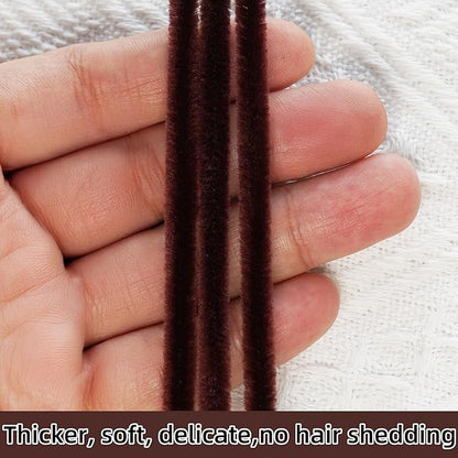 Qirimoi Brown Pipe Cleaners Craft Pipe Cleaners Bulk Pipecleaners Crafts Supplies，200Pcs Brown