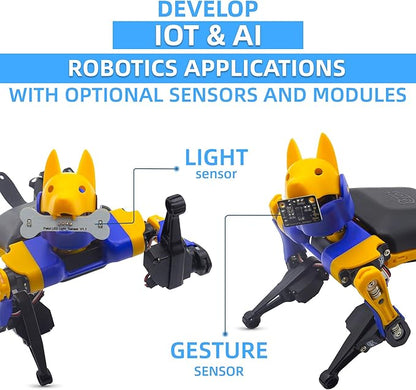 Bittle Robot Dog Kit(Construction) | Coding Smart Robot Pet, Quadruped Robot Kit for STEM & Robotics Education | Programmable Open Source, App Control IoT Robot for Engineers, Geeks, & Students