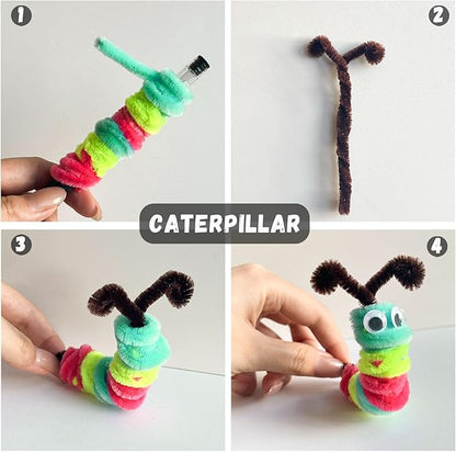 VZF 400PCS Pipe Cleaners Bulk Craft Supplies,Arts Crafts,Arts and Crafts for Kids Ages 8-12,Chenille Stems,School Supplies for Kids,juegos para niños,Halloween Gifts,DIY Decor