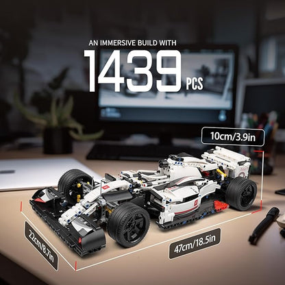 Mould King Technik Sports Car, Formula 1 Racing Car Building Blocks Kit, 1235 Pcs Collectible F1 Car Model Toys for Kids, Boys, Adult(Static Version)