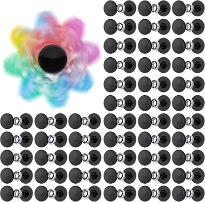 NiArt Fidget Spinner Toy DIY Bearing with Caps Set 48-Pack, MR137 0.5" Single-Sealed Chrome Steel Bearing Balls Replacement High Speed 13mmx7mmx4mm Epoxy Resin Casting Craft Skateboard Stress Reliever