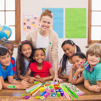 96 Pcs Insect Party Favors，Bug Bee Party Goodie Bags Fillers Bulk，Spring Insects Bug Game Pinata Gift Class Prizes Erasers Pens Pencils Stickers Stamps for School Birthday Spring Summer Party