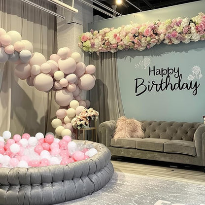 GOGOSO Balls for Ball Pit - Ocean Ball for Toddlers 1-3, Ball Pool with Color Pink Light Pink, White, Transparent and Storage Mesh Bag, 100 pcs, 2.2 Inch