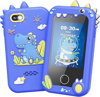UCIDCI Kids Smart Phone Toys for Girls Toddler Phone Toys with Learning Games, Christmas, Birthday Gifts for 3 4 5 6 7 Year Old Boys Blue