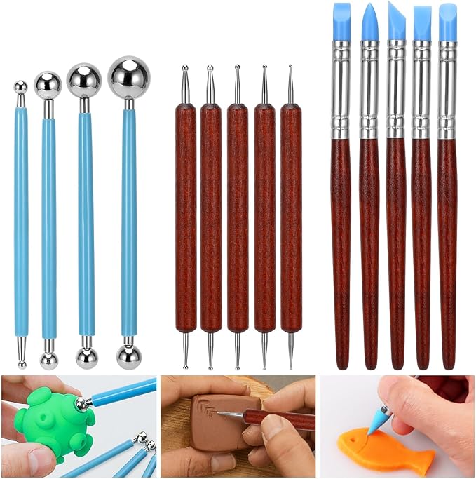 Blisstime 42pcs Pottery Tools, Clay Tools, Sculpting Tools, Pottery Kit, Air Dry Clay Tools, Pottery Clay Kit for Pottery Wheel, DIY Arts and Crafts