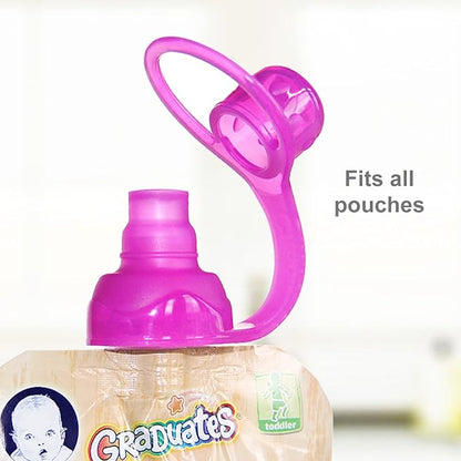 ChooMee SoftSip Food Pouch Tops | 4 Colors + White case | Prevent Spills and Protect Childs Mouth