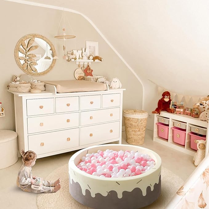 GOGOSO Ball Pit Balls,Plastics Balls for Ball Pit, Stars Hearts Shape for PastelBall for Toddlers Kids