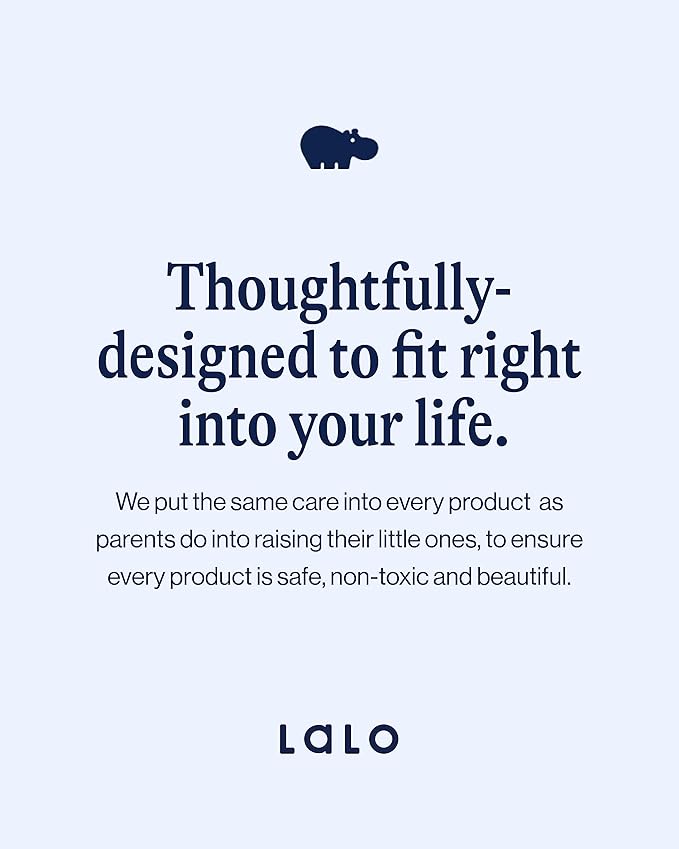 Lalo First Bites Silicone Baby Feeding Set - Baby Led Weaning Supplies - Non-Toxic Silicone - Includes 2 Bibs, 2 Spoons, Training Cup, Suction Plate and Bowl - 6 Pieces - Blueberry