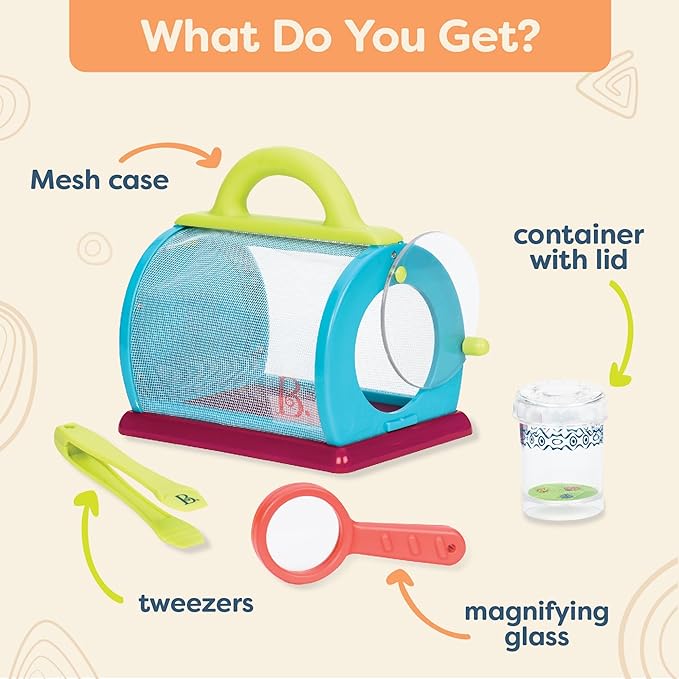 B. toys- Bug Bungalow- Bug Catching Kit- Sports & Outdoors- Insect Catching Set- Summer Toys- Educational & Developmental – 3 Years +
