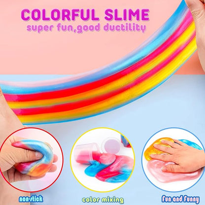 70 Pack Galaxy Slime, Super Mini Slime Kit, Funny Clear Slimes for Girls and Boys Slime, Party Favors Birthday Gifts, Classroom Prizes, Valentines, Easter and Christmas Slime Stress Relief Toys