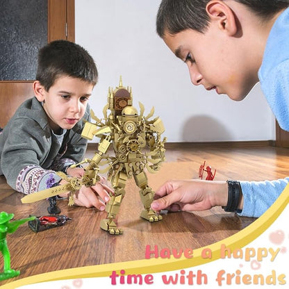 Skibid Toilet Blocks Toys,Upgrade Titan Super Clock Man Building Blocks Toys,Titan Clock Man Game Model Toys (ClockMan)