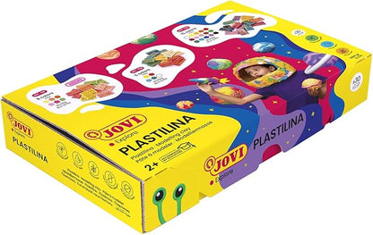 Jovi Plastilina Reusable & Non-Drying Modeling Clay; 1.75 Oz. Bars, Set of 30, 6 Each of 5 Colors, Perfect for Arts & Crafts and Montessori Projects