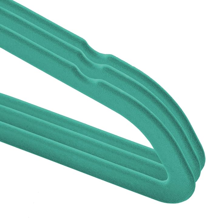 Casafield 50 Velvet Baby Hangers - 11" Size for Infant & Toddler Clothes - Teal