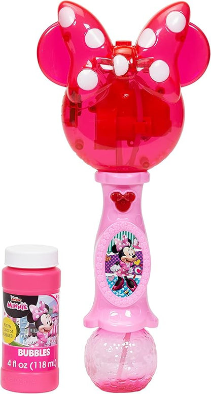 Little Kids Disney Minnie Mouse Light and Sound Musical Bubble Wand, Includes Bubble Solution, Plastic, Multi (2051)