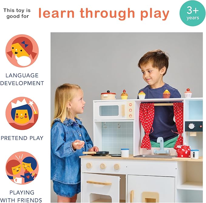 Mentari Toys - Teatime Cupcake Set - 4pc Wooden Cupcake Play Food Set - Pretend Play Kitchen and Market Food Accessories - Encourages Role Play and Develops Social Skills - Gift for Toddlers - Age 3+