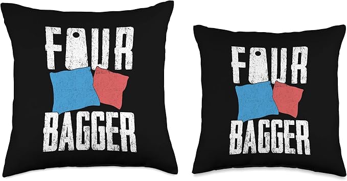 Cornhole Gifts for Men, Women & Kids Funny Bean Bags Cornhole Player Throw Pillow, 16x16, Multicolor