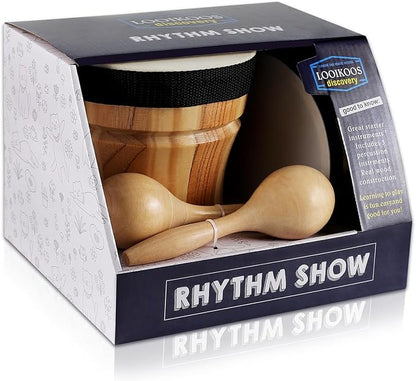 LOOIKOOS Toddler Musical Instruments for Kids Ages 5-9 Montessori Toys for Toddlers 3-5 Wooden Percussion Instruments Drum set for Kids Gifts