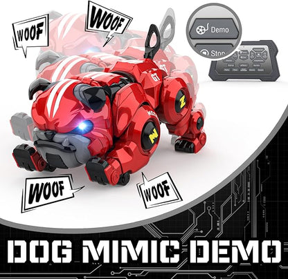 Lterfear Robot Dog for Kids, Remote Control Robot Rechargeable Programing Stunt Robo Dog with Sing, Dance, Touch Function, Robotic Dog Toy for Boys Ages 5 6 7 8 9 10+ Birthday Gifts, Red