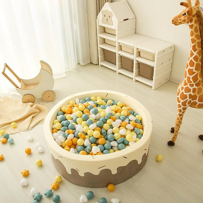 GOGOSO Ball Pit Balls,Plastics Balls for Ball Pit, Stars Hearts Shape for PastelBall for Toddlers Kids
