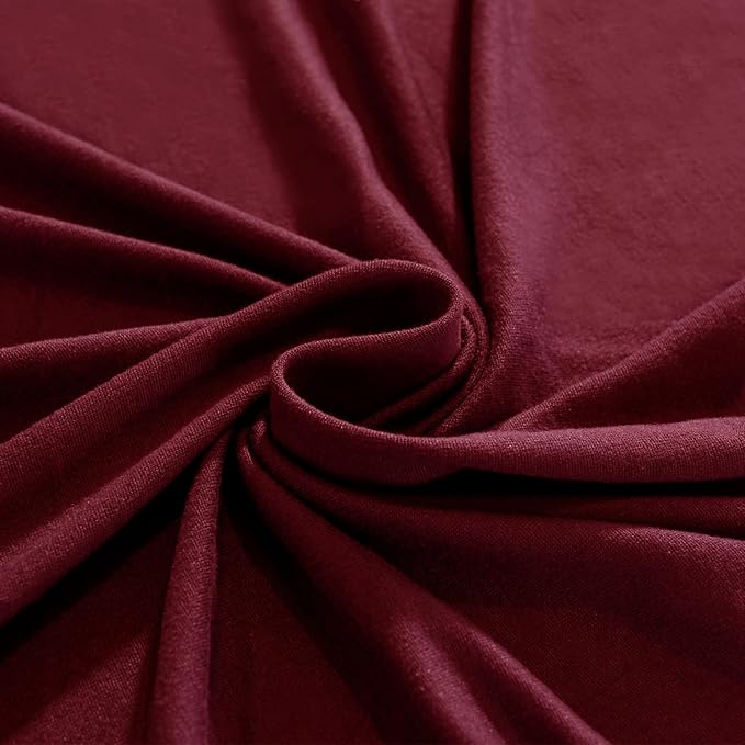 Jin Le 4 Pieces Recliner Cover Stretch Recliner Chair Cover 1 Seater Recliner Couch Covers Sofa Covers Stretch Soft Furniture Protector with Elastic Bottom and Ties for Kids Pet(Recliner, Burgundy)