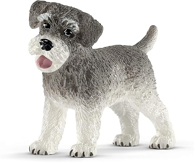 Schleich Farm World, Realistic Cute Dog Toys for Kids Ages 3 and Above, Miniature Schnauzer Toy Figurine
