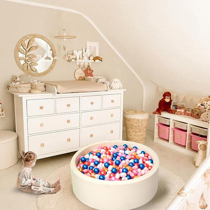 GOGOSO Shape Ball Pits Balls, Star Heart Plastic Play Balls for Toddlers Kids Children, DIY Giant Friendship Bracelet Banner