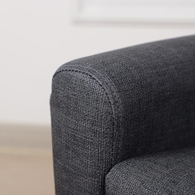 Single PVC Kids Sofa Chair, Toddler Sofa Couch with Wooden Legs, Ideal Children Armchair for Children Gift (Gray)