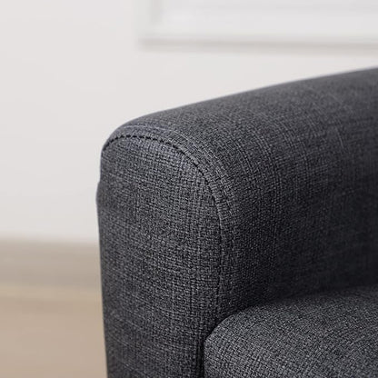 Single PVC Kids Sofa Chair, Toddler Sofa Couch with Wooden Legs, Ideal Children Armchair for Children Gift (Gray)