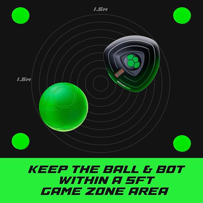 Soccer Bot - Ultimate Indoor Soccer Game with Score Tracker and Speed Modes, Soccer Training Toy